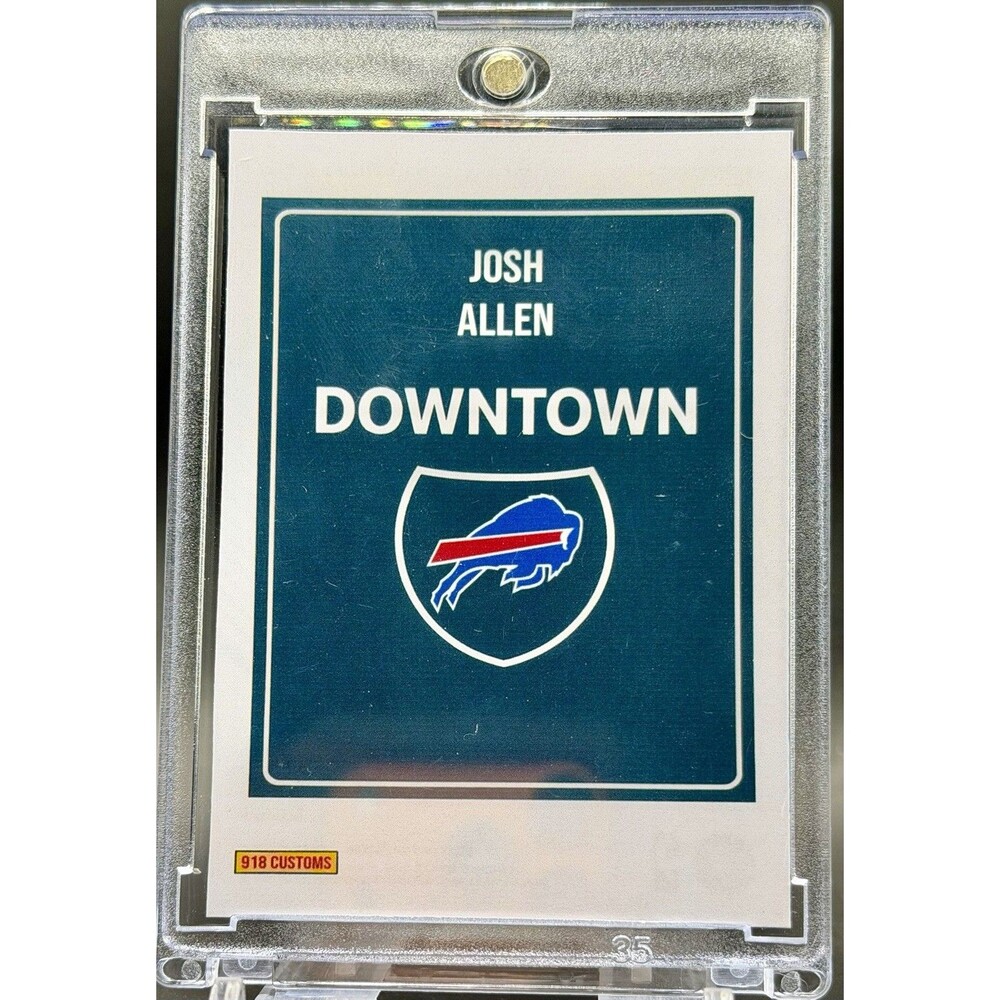 Josh Allen SP Holographic Downtown Fan Art Trading Card Buffalo Bills - Picture 2 of 2